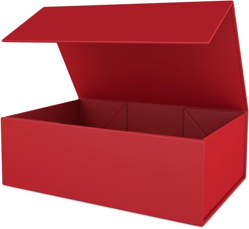 ROSTELACK Gift Boxe 12" x 6" x 4" with Magnetic Closure Lid Gift Boxes for Presents,Bridesmaid Gifts Box,Cute Box,Birthday Gift box,Luxury for Gift Packaging, Magnetic Gift Box for Wrapping Gifts (Red) - Image 1